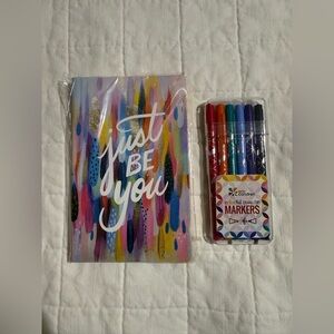 Colorful Notebook and Marker Set
